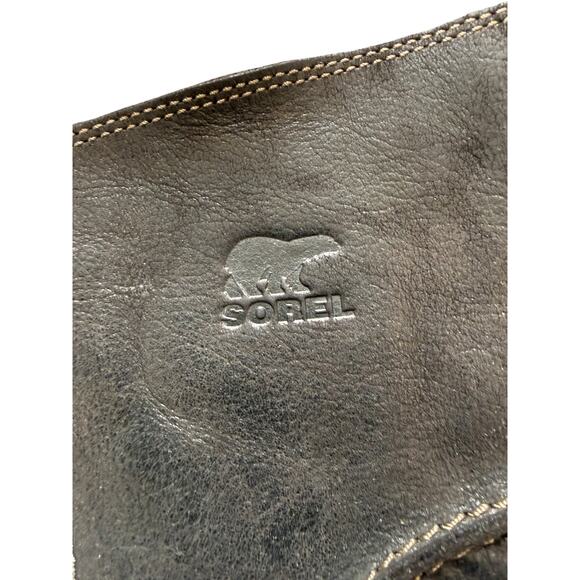 Sorel Cate the Great Boots Gray Wedge Suede Knee High Lace Up Casual Size 7 - Picture 4 of 13